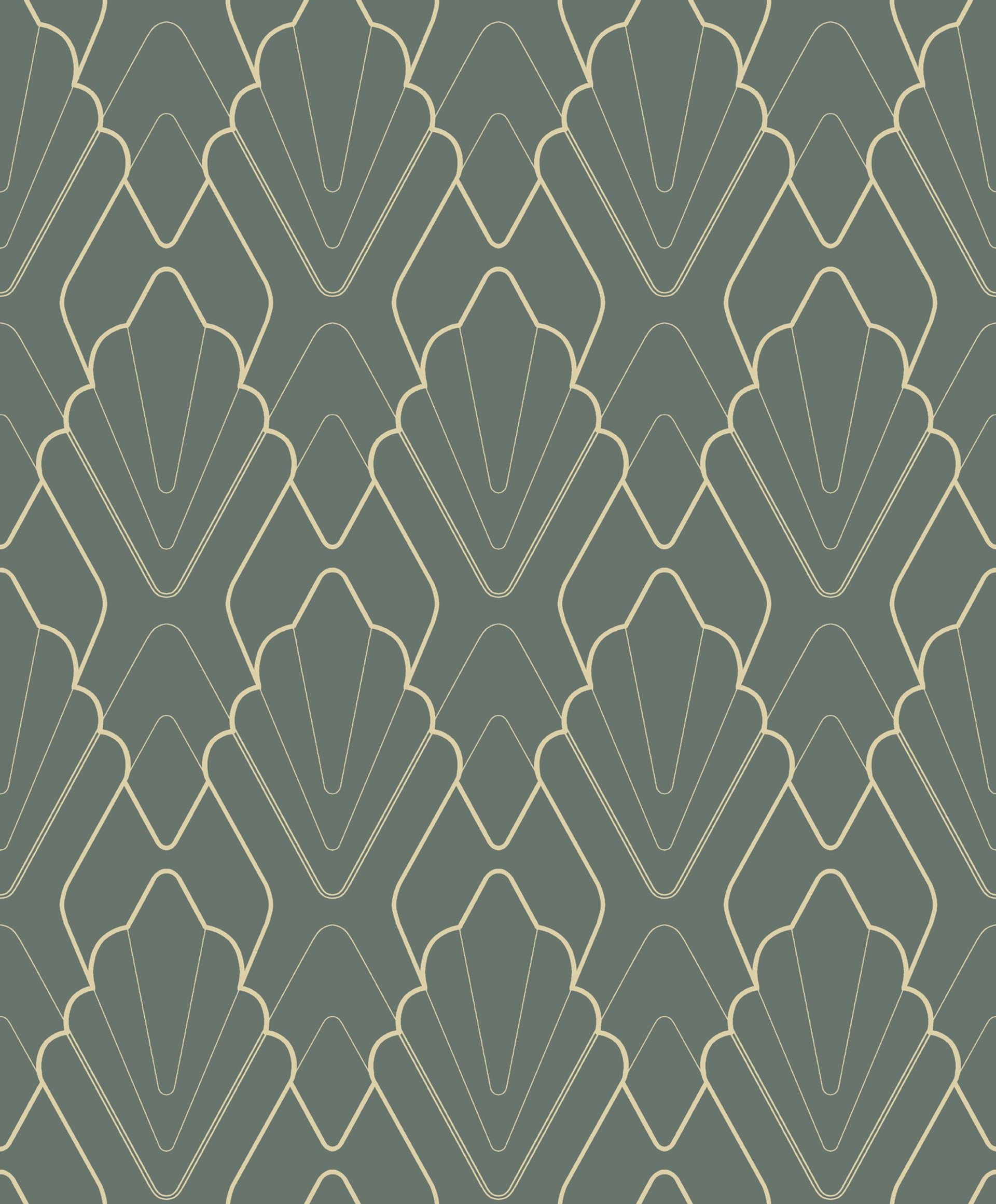 Tapetprov Fiona Fairy Tale Art Deco Style