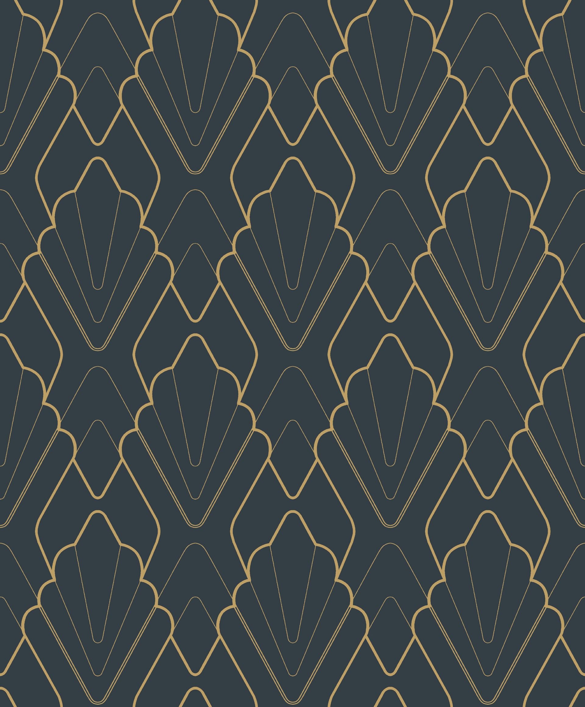 Tapetprov Fiona Fairy Tale Art Deco Style